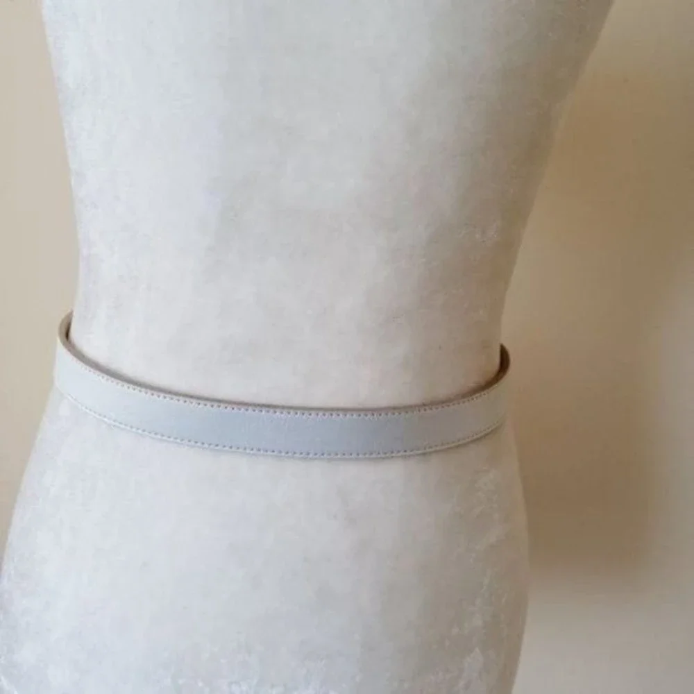 Leatherock Belt Leather 90s Sm‎ Hammered Gold White Modern Brutalist Sculptural